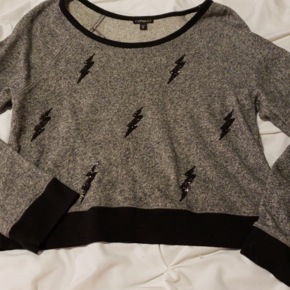 WEEKEND⚡Express Cropped Thin Sweater sz M - Picture 2 of 7
